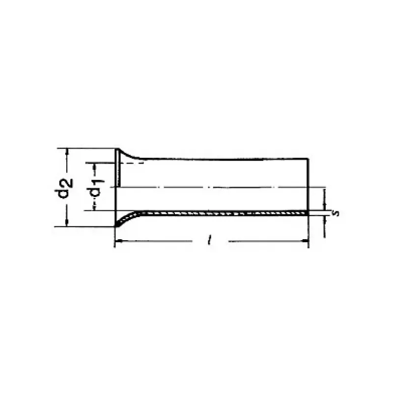 Klauke dutinka 2,5 mm² 10 mm pocínovaná medená rúrková dutinka DIN 46228
