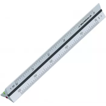 Rumold trojhranné meradlo 10,0 cm strieborné