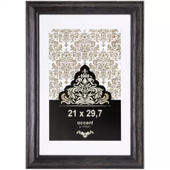 NIELSEN DESIGN Accent Vintage rám na obrázky DIN A4 21x29,7 cm drevo čierny