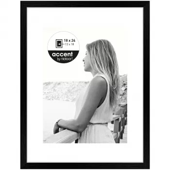 Nielsen Design Aura Black 18x24 Drevený rám na obraz s paspartou 1134000