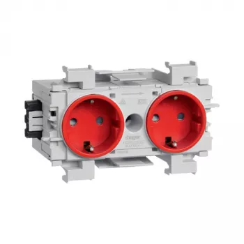 Hager GS20013020 vložka zásuvky Schuko, červená, IP20, 250 V, 16 A, 10 ks