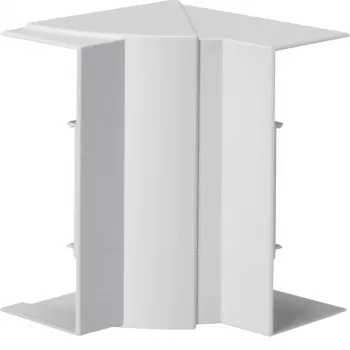 Hager BR651704H9016 Nastaviteľný vnútorný rohový oblúk pre BR/A/S káblovú lištu 68x170 mm biela RAL 9016