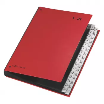 PAGNA organizér na stôl 32 priehradiek - A4 - kartón - červená - na výšku - 340 mm - 40 mm