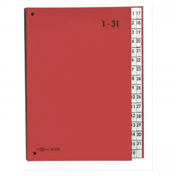 PAGNA organizér na stôl 32 priehradiek - A4 - kartón - červená - na výšku - 340 mm - 40 mm
