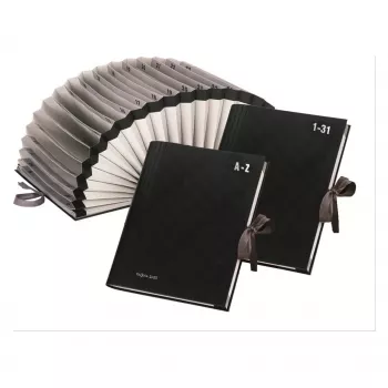 PAGNA organizačné dosky A4 čierna 12 priehradiek 30 mm chrbát 24211-04