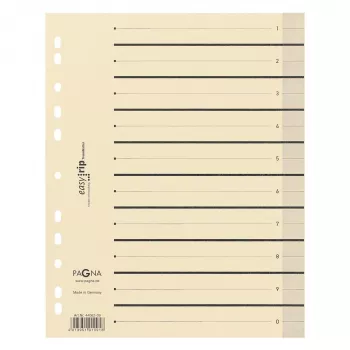 PAGNA oddeľovače A4 kartón béžová 100 ks nedierované 180 g/m² 44063-09