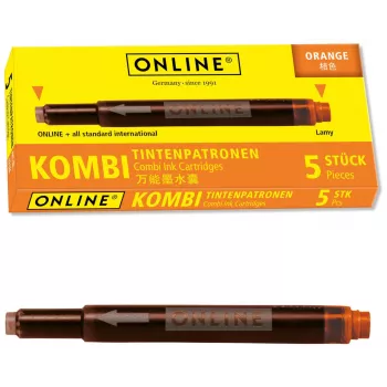 ONLINE 17174/12 atramentové náplne do plniaceho pera oranžová balenie 5 ks