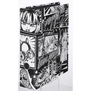Falken Manga Black and White zakladač s pákovým mechanizmom 8,0 cm DIN A4