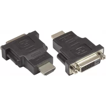 GoodConnections DVI-D na HDMI video adaptér, DVI-D konektor samica na HDMI konektor samec, 24+1 pinov, čierny