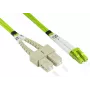 GoodConnections Alcasa LW-8075LS5 optický patch kábel 7,5 m LSZH OM5 LC na SC zelený