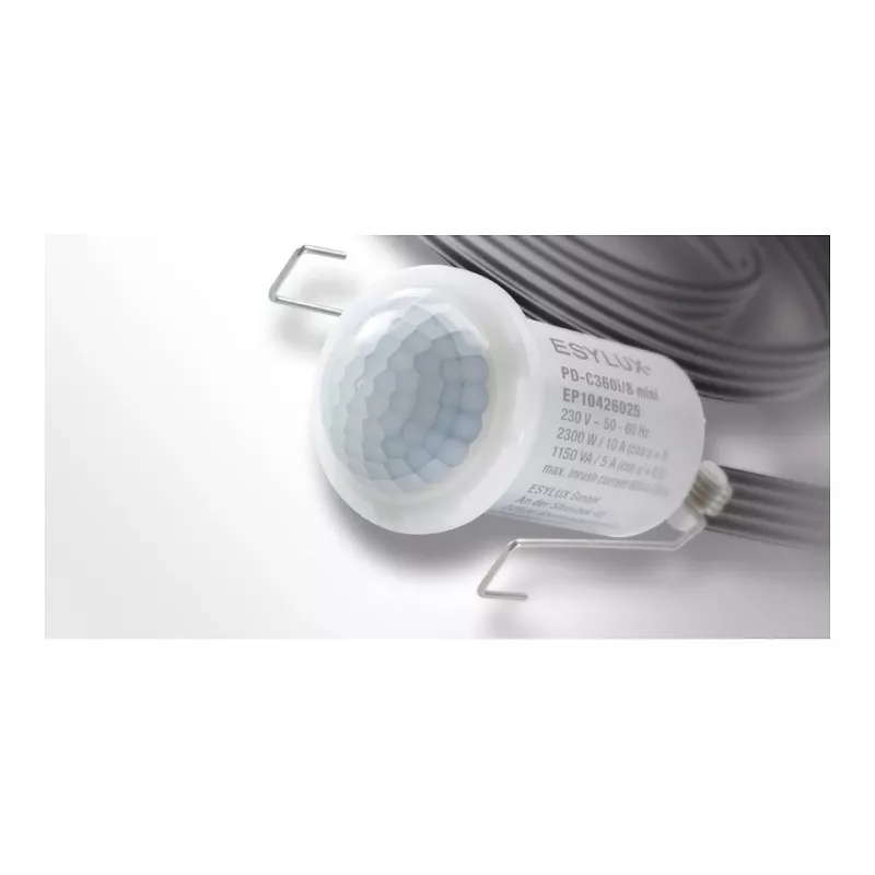 ESYLUX EP10426155 bezdrôtový stropný prítomnostný senzor 360° 8 m IP55 biely