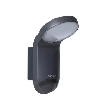 ESYLUX WILMA WL 100 OP LED vonkajší reflektor 1000lm 4000K IP65 grafit s PIR pohybovým snímačom