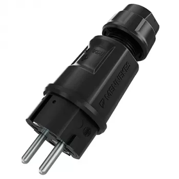 Mennekes SCHUKO konektor samec čierny 2P+PE IP54 (152072)