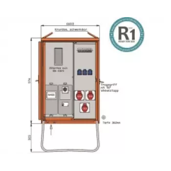 Walther WAV0100R1 prenosný rozvádzač 22kVA