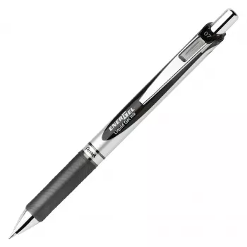 Pentel EnerGel zatváracie gélové pero - čierna - modrá - zelená - červená - viacfarebná - strieborná - plast - guma - široké - okrúhle
