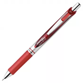 Pentel EnerGel zatváracie gélové pero - čierna - modrá - zelená - červená - viacfarebná - strieborná - plast - guma - široké - okrúhle