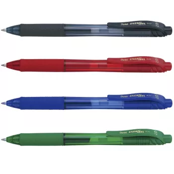 Pentel EnerGel BL107-4 gélové guľôčkové pero mix 0,35 mm ihlový hrot balenie 4 ks