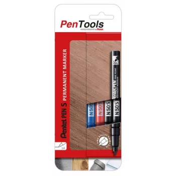 Pentel N50S permanentný marker sada 4 ks rôzne farby okrúhly hrot 2,1 mm