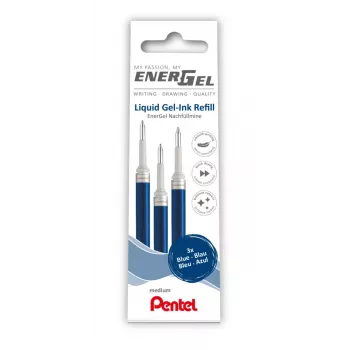 Pentel 3 náplne do gélového pera EnerGel modré 0,7 mm