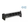 Bachmann Desk 1 zásuvkový blok - 3 AC zásuvky typ F - hliník/plast - 324 mm - interiér