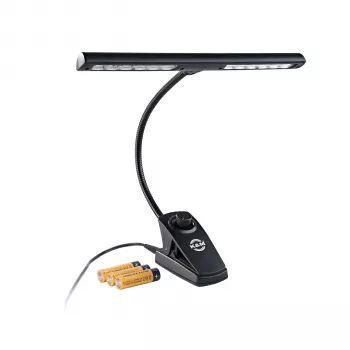 K&M 12295 lampa na notový pult s stmievačom, LED, čierna