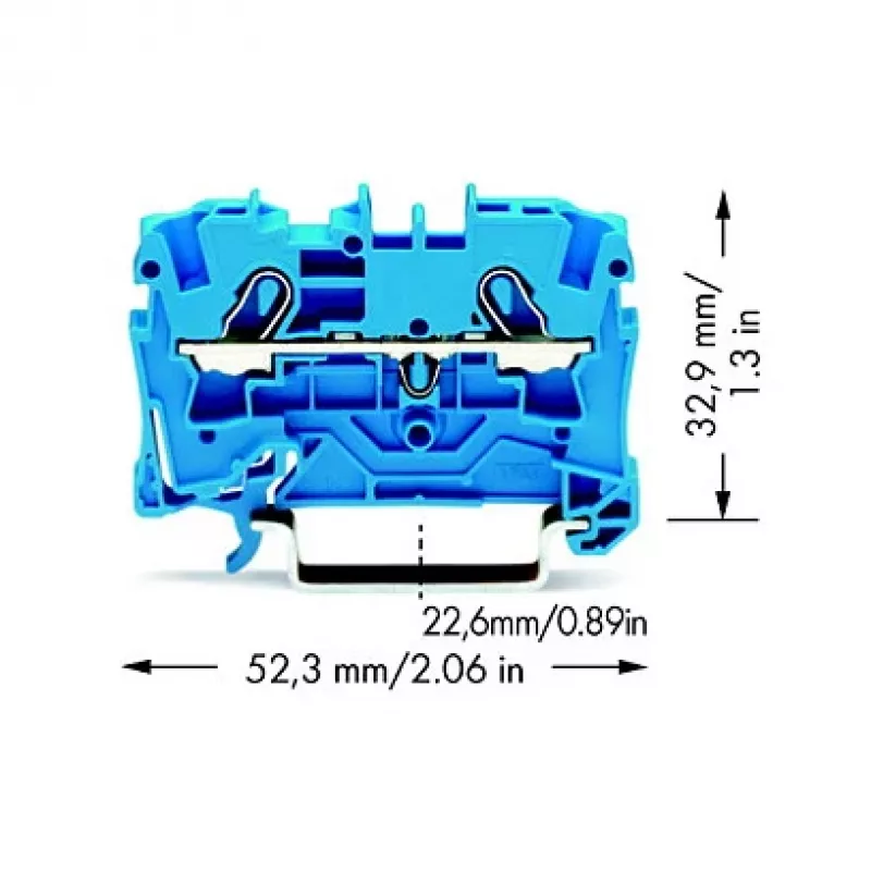 WAGO 2004-1204 TOPJOB S 2-vodičová priechodná svorka, 800 V, 32 A, 4 mm², sivá