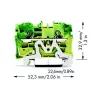 WAGO 2004-1207 2-vodičová uzemňovacia svorka, 4 mm²