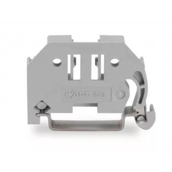 WAGO 249-116 bezskrutkový koncový doraz, 6 mm, pre DIN lištu 35 x 15, sivý