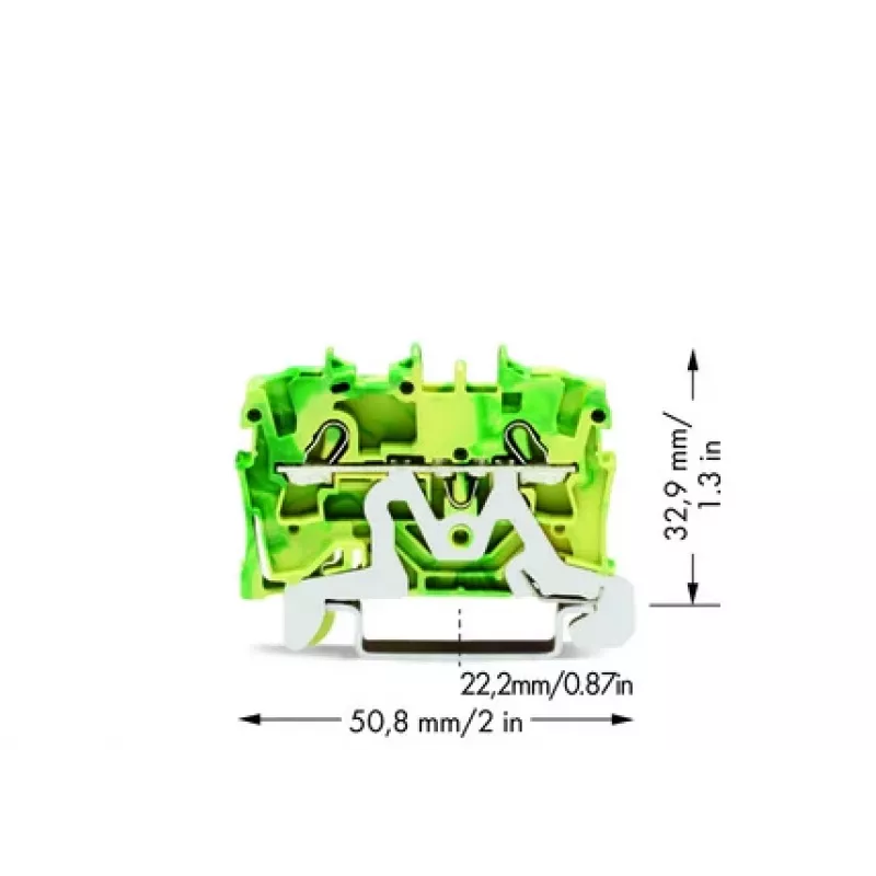 WAGO 2002-1207 2-vodičová svorka ochranného vodiča, 2,5 mm²