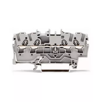WAGO 2002-1401 priechodná svorka, 4-vodičová, 2,5 mm², Push-in CAGE CLAMP, 800 V, sivá