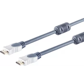 SHIVERPEAKS Home Cinema HDMI kábel 1,0 m - 4K HDMI 2.0b High Speed s Ethernetom, chrómované kovové konektory, pozlátené kontakty, dvojité feritové jadrá, HEAC