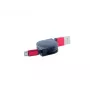 ShiverPeaks USB 2.0 nabíjací kábel A konektor samec na Micro-B konektor samec, výsuvný, červený, 0,8 m