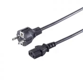 S CONN Maximum Connectivity napájací kábel Schuko rovný CEE 7/7 na C13 čierna VDE 1,8 m