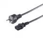 S CONN Maximum Connectivity napájací kábel Schuko rovný CEE 7/7 na C13 čierny VDE 1,8 m