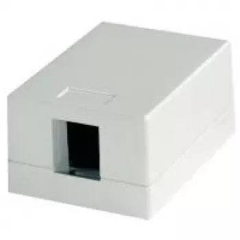 Telegärtner sieťová zásuvka alpská biela 1-port na omietku/pod omietku
