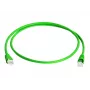Telegärtner DataVoice Office MP8 FS 500 patch kábel RJ-45 konektor samec na RJ-45 konektor samec 1,5 m SFTP PiMF CAT 6a IEEE 802.3an/IEEE 802.3at s ochrannou manžetou bezhalogénový lanko zelený RAL 6024