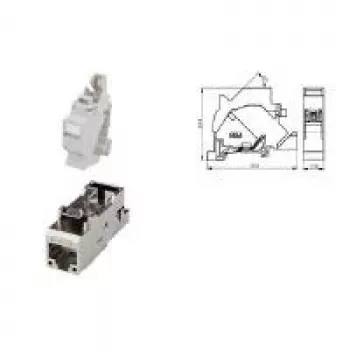 Telegärtner DIN lištový vývod RJ-45 svetlosivá RAL 7035 J00023A0205