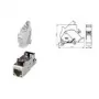 Telegärtner DIN lištový vývod RJ-45 svetlosivá RAL 7035 J00023A0205