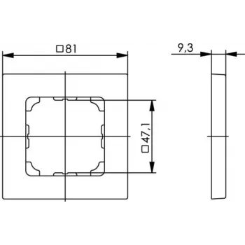 Telegärtner B00004A0024 bezskrutkový krycí rám siete 8-portový čistá biela 81x81mm