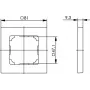Telegärtner B00004A0024 bezskrutkový krycí rám siete 8-portový čistá biela 81x81mm