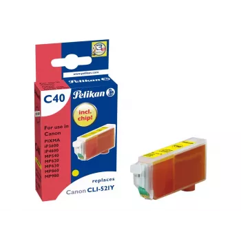 Pelikan kompatibilná atramentová kazeta pre Canon CLI-521Y žltá