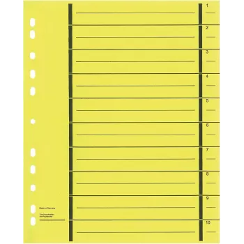 WEKRE 50 oddeľovacích listov, A4, 190 g/m2, žlté (951020850IF)