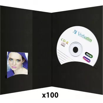 DAIBER 6613 1x100 obaly s CD archívom, 10x15, čierne