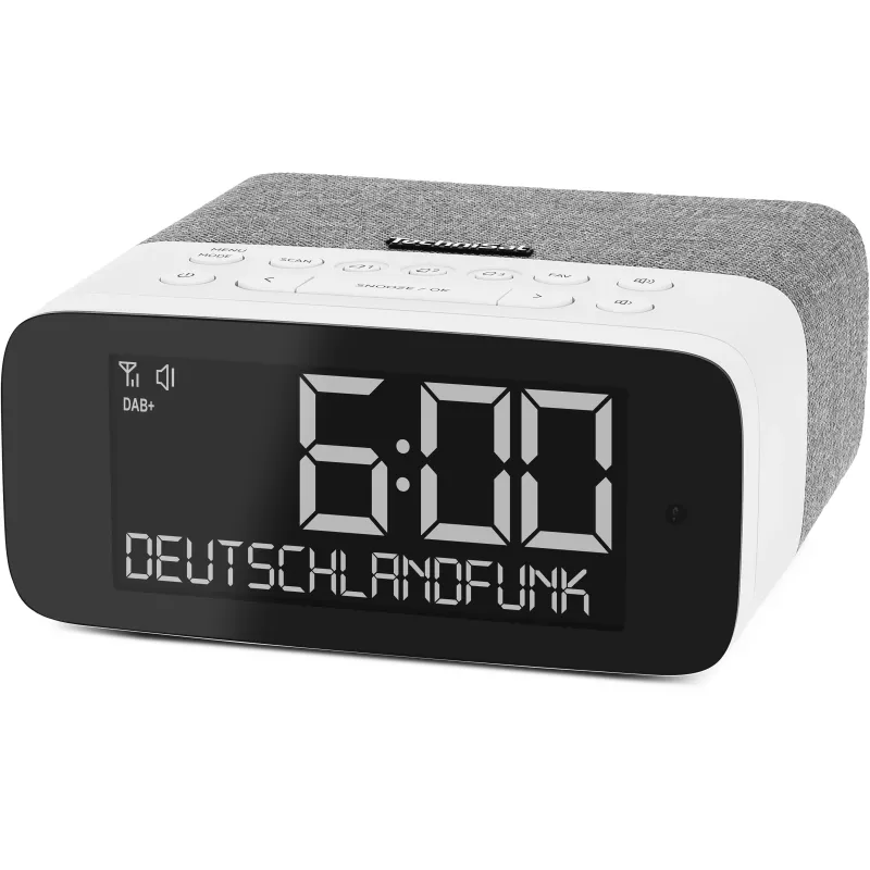 TechniSat DigitRadio 52 ASA DAB+/UKW Bluetooth rádio sivá/biela