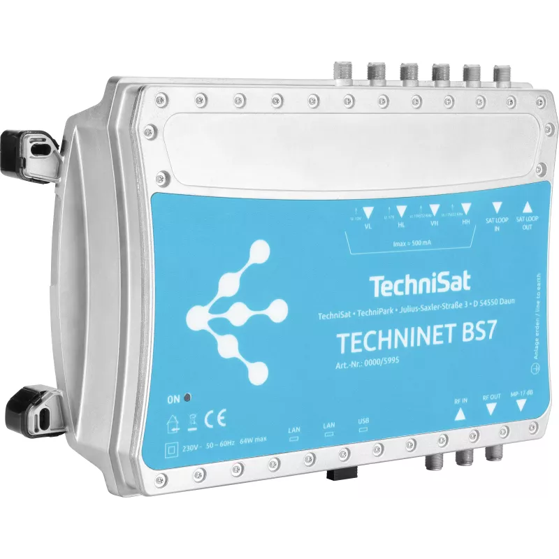 TechniSat TechniNet BS7 Digital 16-násobná kompaktná centrálna stanica DVB-S(2) / DVB-C (0000/5995)