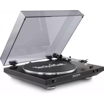 TechniSat TechniPlayer LP 200 gramofón - čierny/strieborný - remeňový pohon - 33/45/78 ot/min - USB digitalizácia - RCA výstup