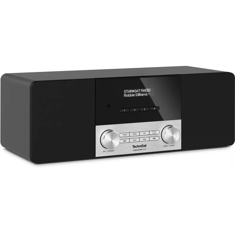 TechniSat CABLESTAR 400 DAB+ rádio s Bluetooth, 2 x 10 W, čierne