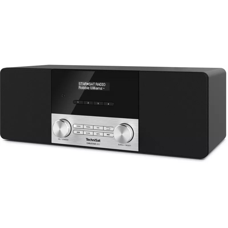 TechniSat CABLESTAR 400 DAB+ rádio s Bluetooth, 2 x 10 W, čierne