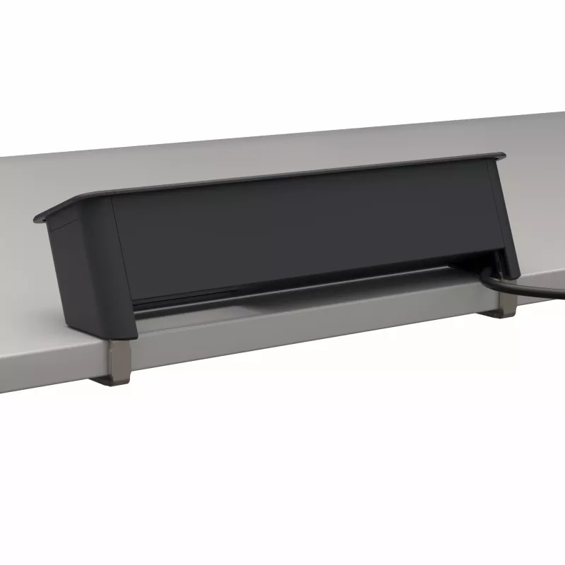 Kindermann CP Office Desk 6-f 3xStr 1xUSB A/C stolový pripojovací panel strieborná/čierna