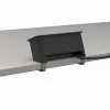 Kindermann CP Office Desk 3-násobná zásuvková lišta s 3 Schuko zásuvkami, 2m kábel, strieborná/čierna